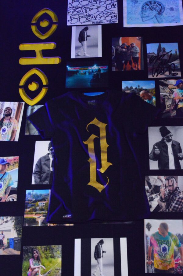 Playera Eclipse Dama Negro con Dorado