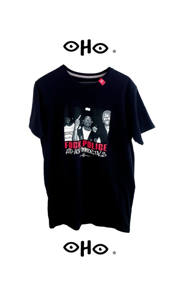 PLAYERA "F*CK THE POLICE"  SANTA SUERTE