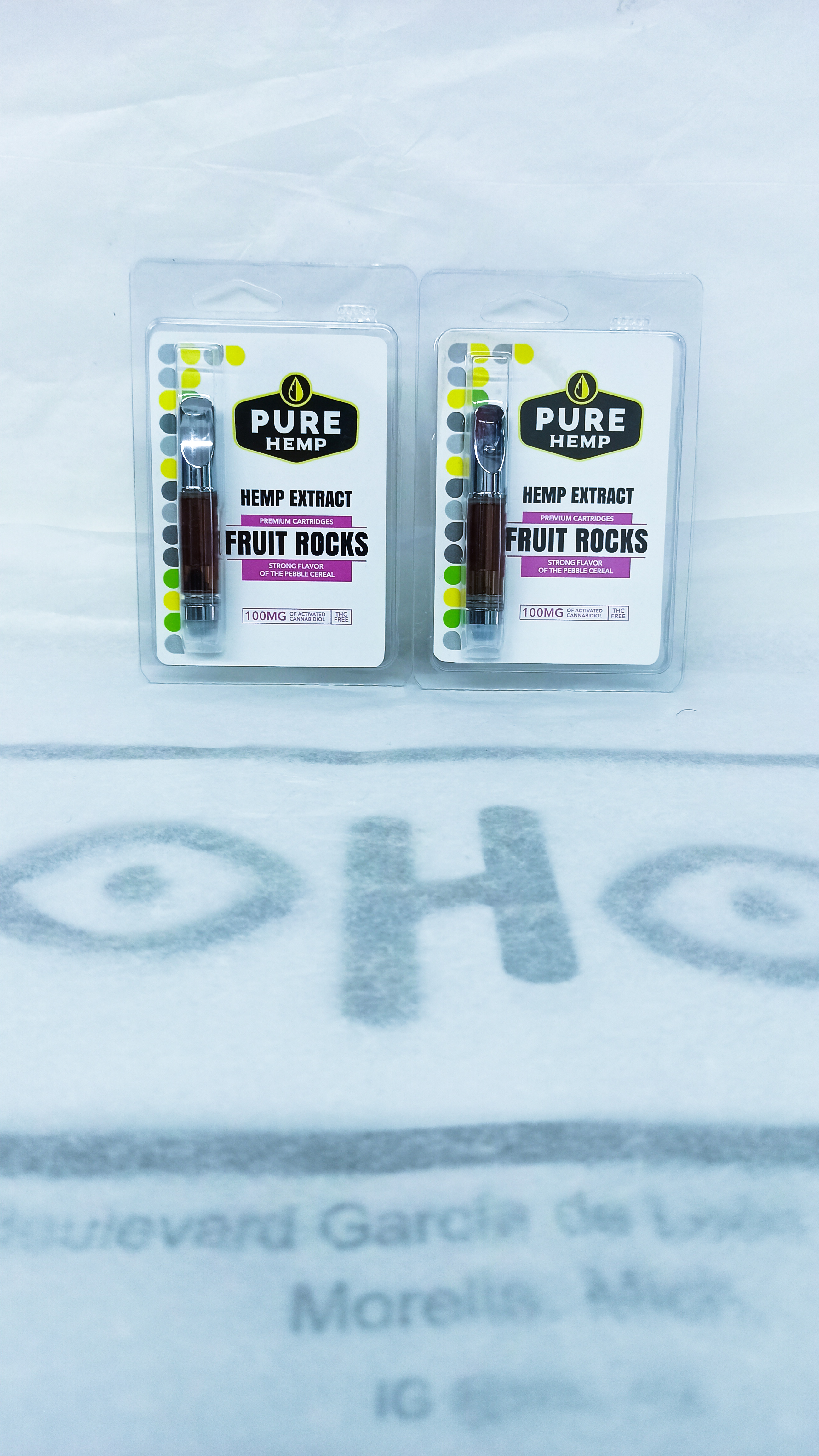 Cartuchos De CBD Fruit Rocks – 100 Mg